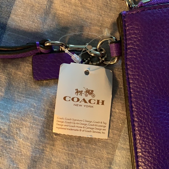 Coach crossbody hand bag purple New - Picture 2 of 6